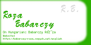 roza babarczy business card